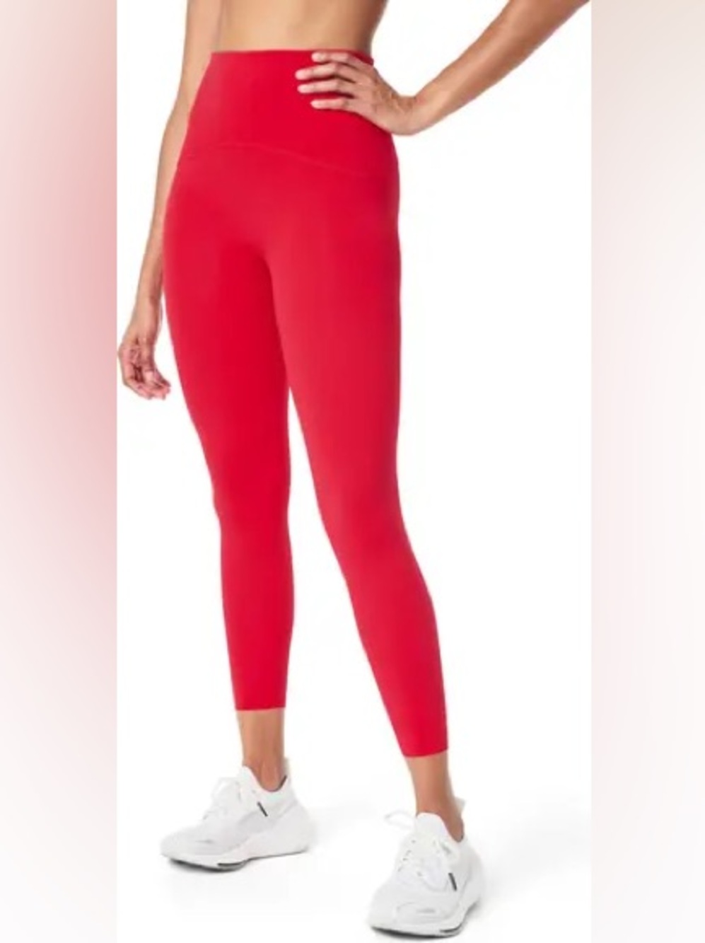 SPANX Shape High-Rise Bright Red 7/8 Leggings Size Medium Womens Activewear